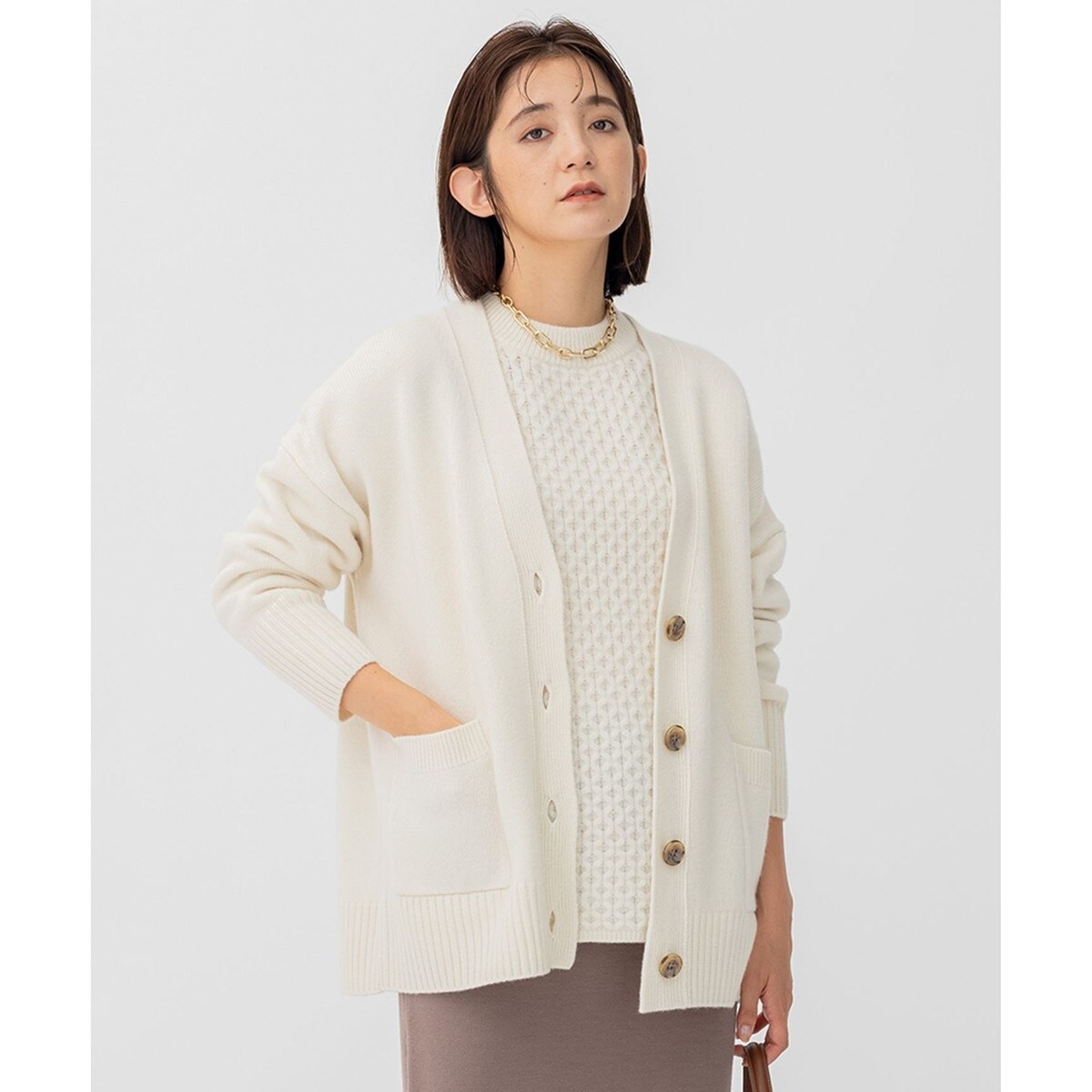 23区 CLASSY.1月号掲載 ウールカシミヤブレンド カーディガン CLASSY.1月号掲載】ウールカシミヤブレンド カーディガン | 23区(23KU