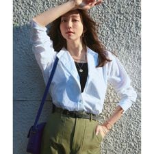 【洗える】CANCLINI バンドカラー シャツ