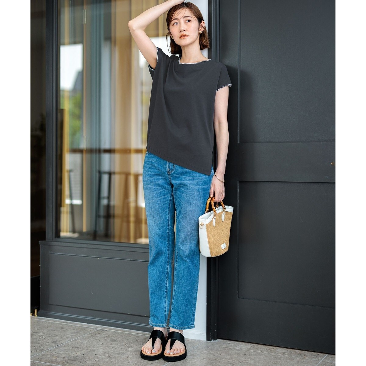 杏さん着用【新品】 23区DENIM ボーイフィット パンツ サイズ40 CLASSY.6月号掲載/杏さん着用】23区DENIM ボーイフィット パンツ