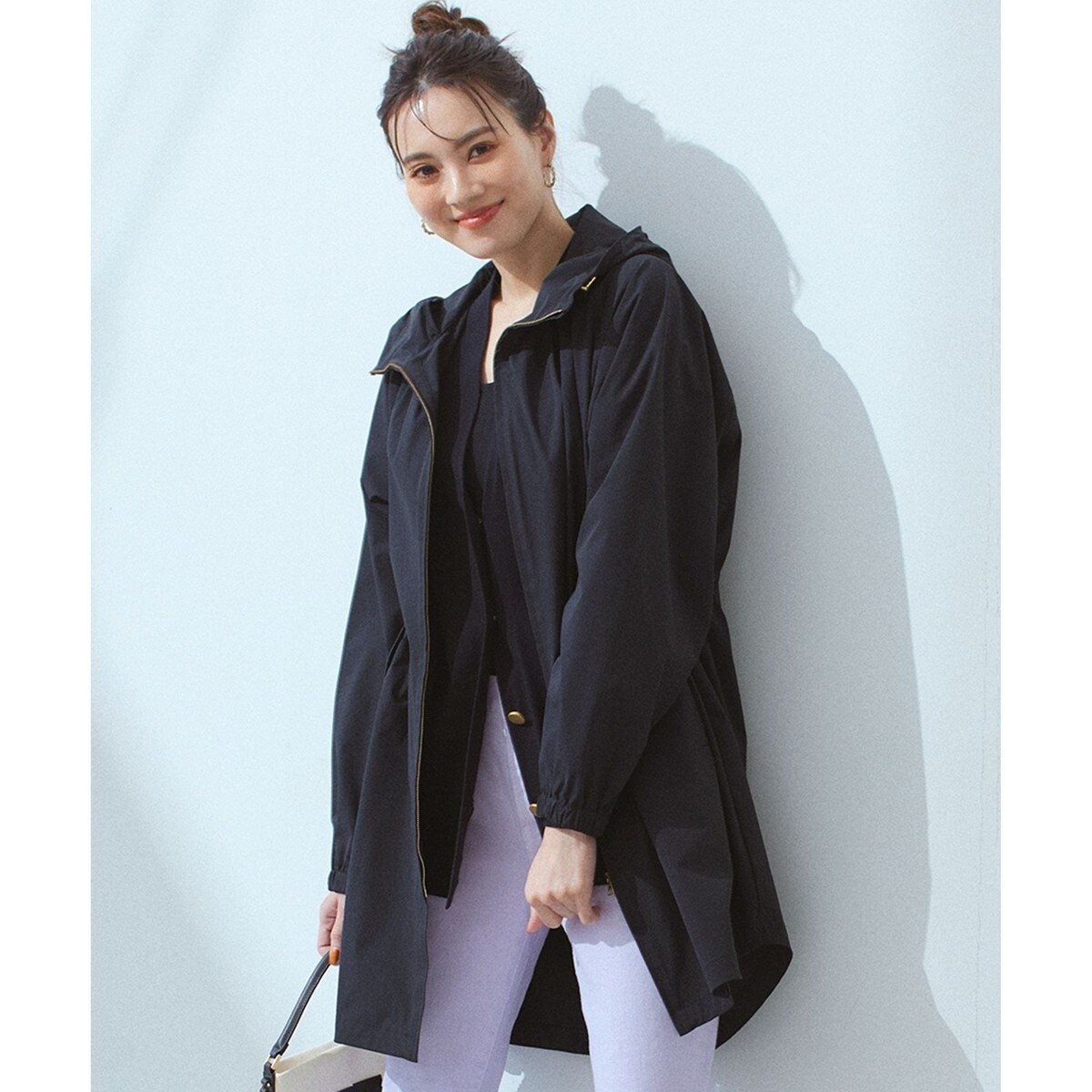 極美品•現行✨】23区 2WAYフーデットアウター 24SS ウォッシャブル黒