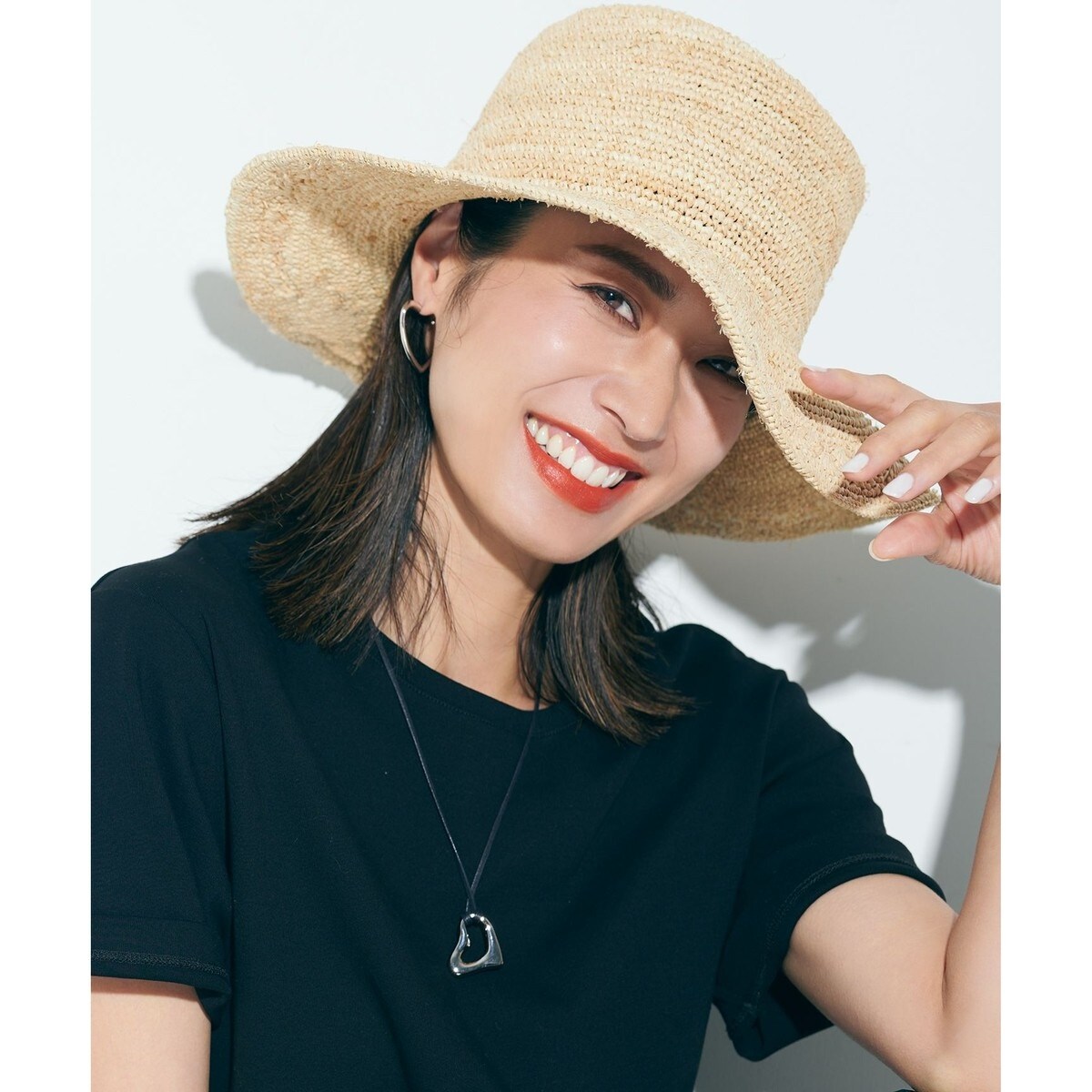 ラフィアデザイン ブリムハット | 23区(23KU) | マルイウェブチャネル