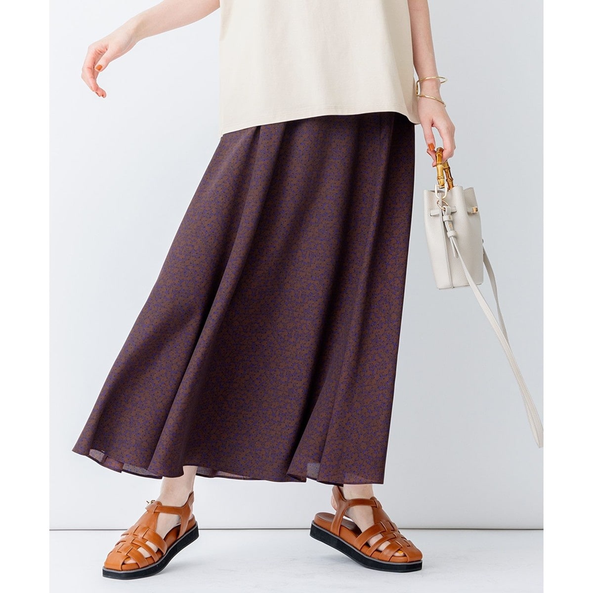 美品 23区◆【SLOW/洗える】アンティークフラワープリント スカート SLOW/洗える】アンティークフラワープリント スカート | 23区(23KU