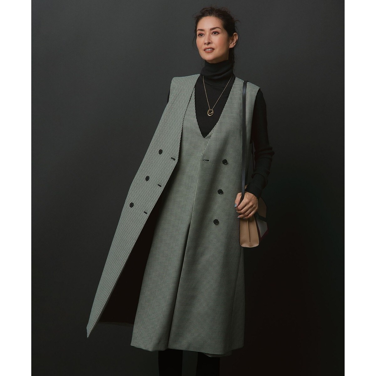 ガンクラブチェックストレッチ ワンピース | 23区(23KU) | マルイ