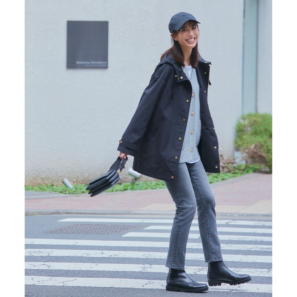 洗える/撥水加工】ブライトウェザークロス フーテッド アウター | 23区