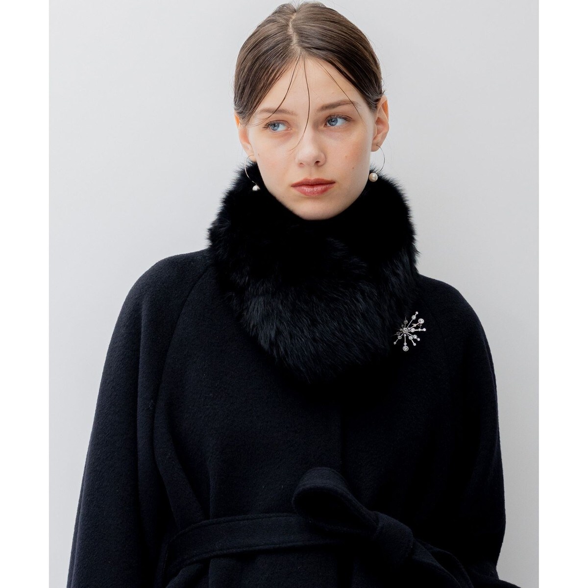 パドカレ　ラクーンファー　ストール ラクーンファーマフラー