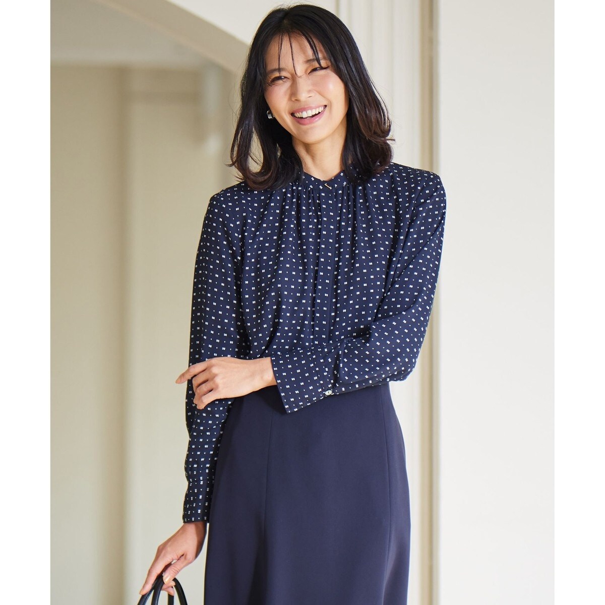 VERY 1月号掲載】ブロックチェック起毛ロングフレアスカート（スカート