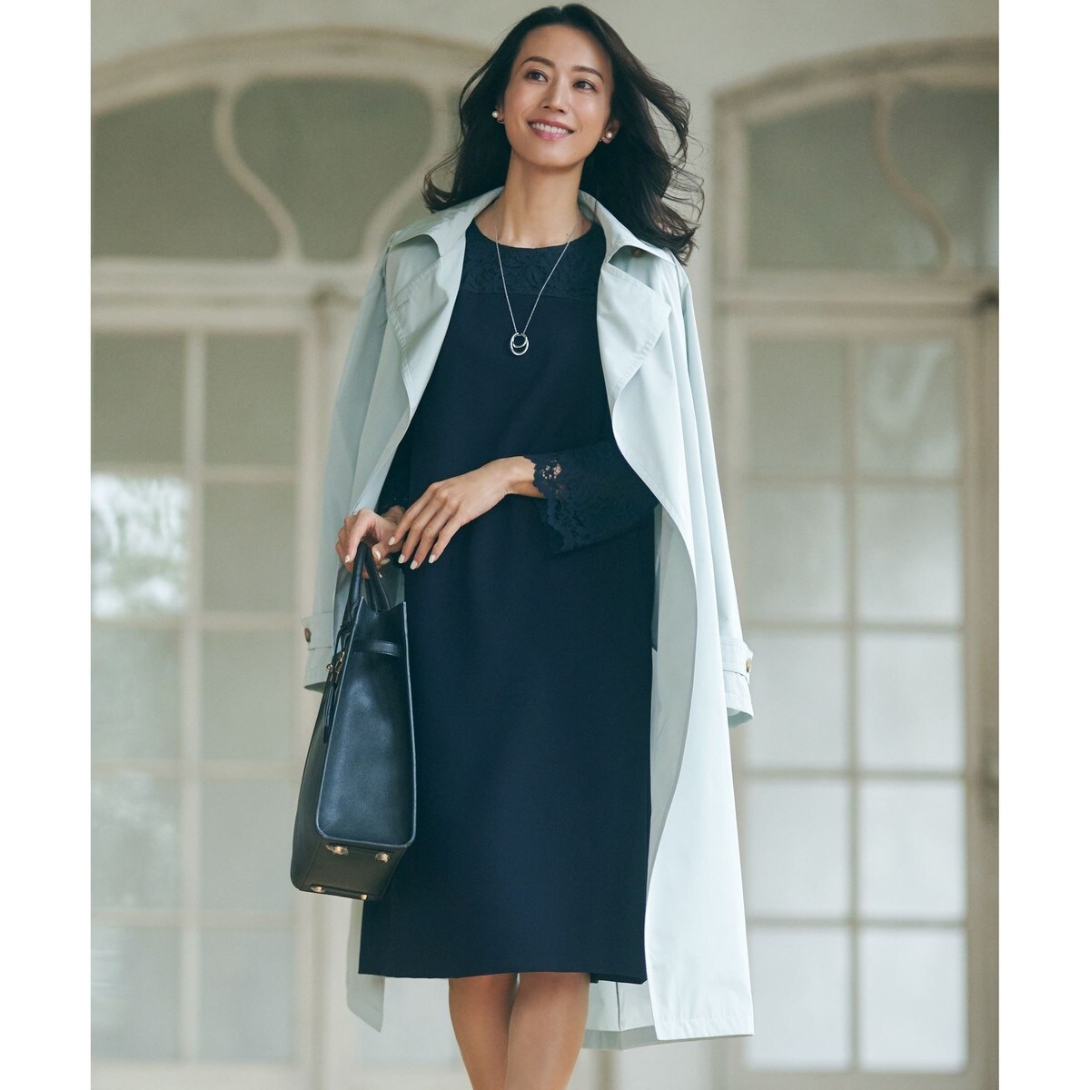 極美品✨23区　ウールカシミヤビーバー ノーカラー コート　大きいサイズ　44 ウールカシミヤビーバー ノーカラー コート | 23区(23KU