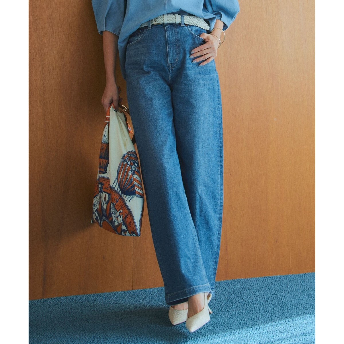 一部店舗限定】23区DENIM ストレッチ ワイドパンツ | 23区(23KU