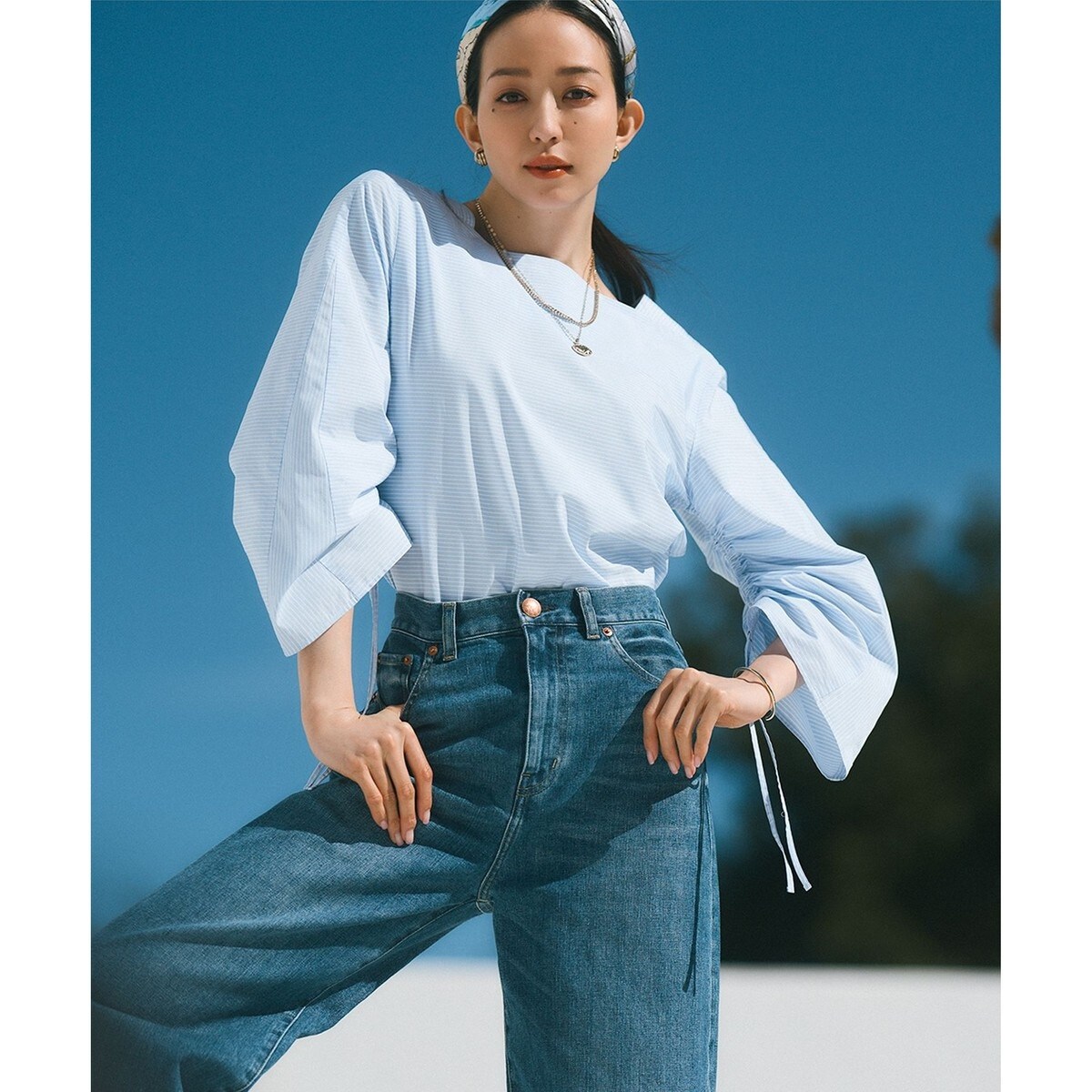 Oggi4月号掲載/洗える】CANCLINI デザインスリーブ ブラウス | 23区