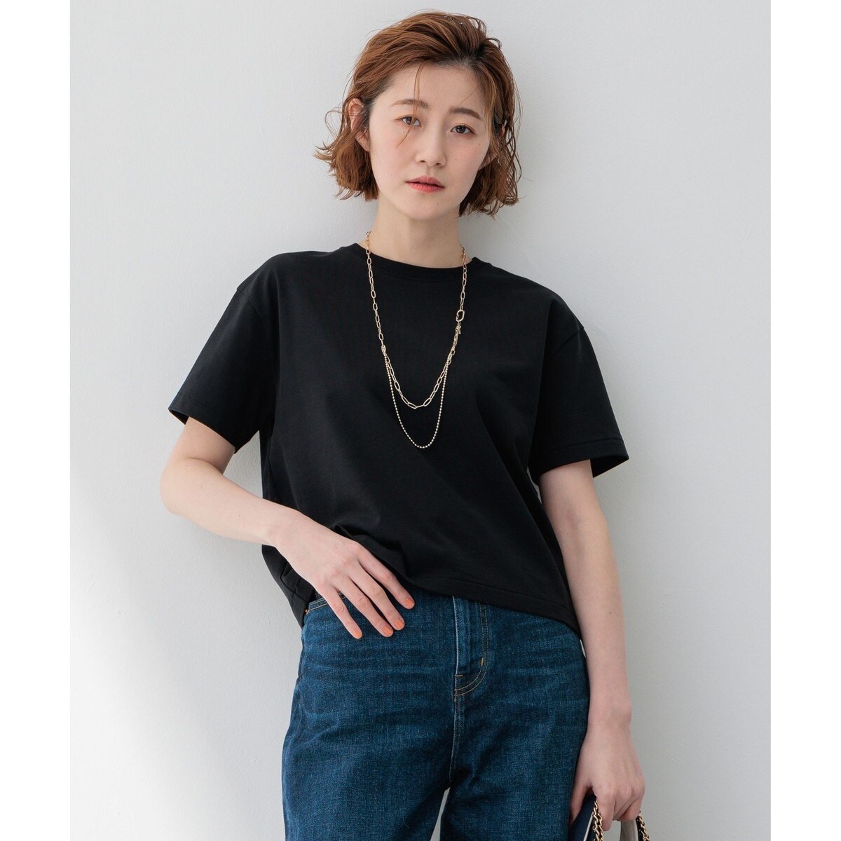 洗える】スビンギザ クロップド Tシャツ | 23区(23KU) | マルイウェブ