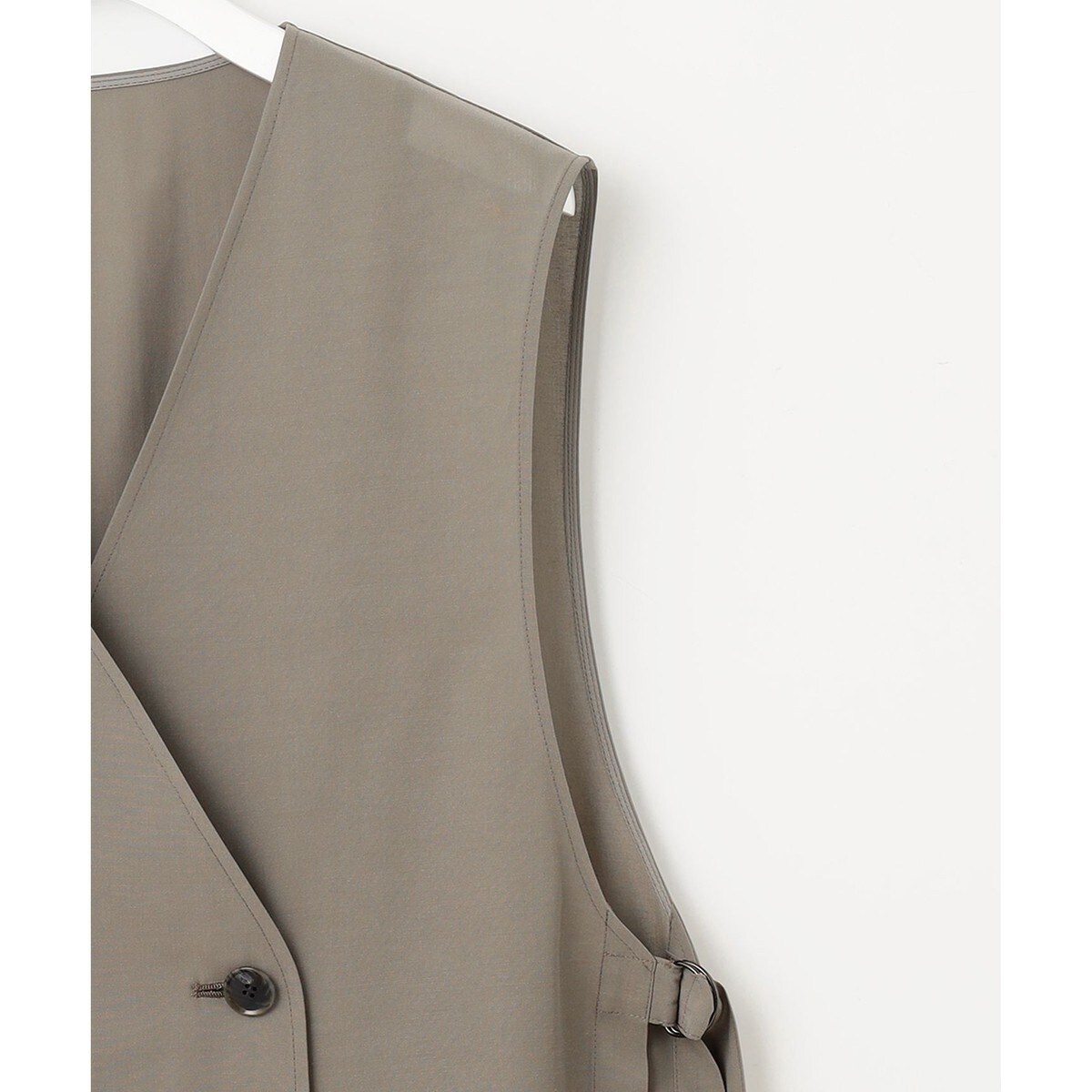 【洗える】シアーマットクロス ジレ 洗える】シアーマットクロス ジレ