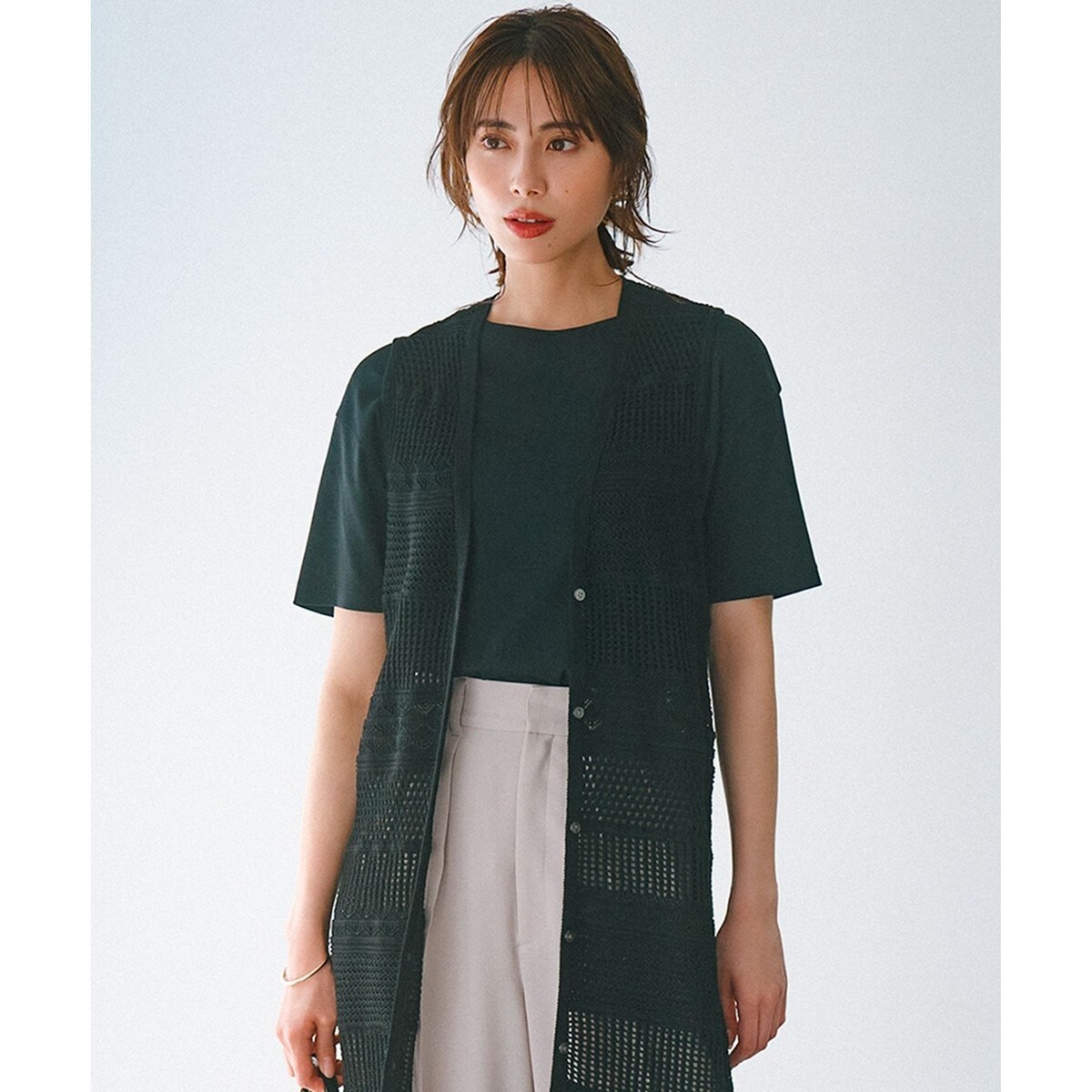 GLOW8月号掲載/接触冷感】半袖 クロップド IT TEE | 23区(23KU