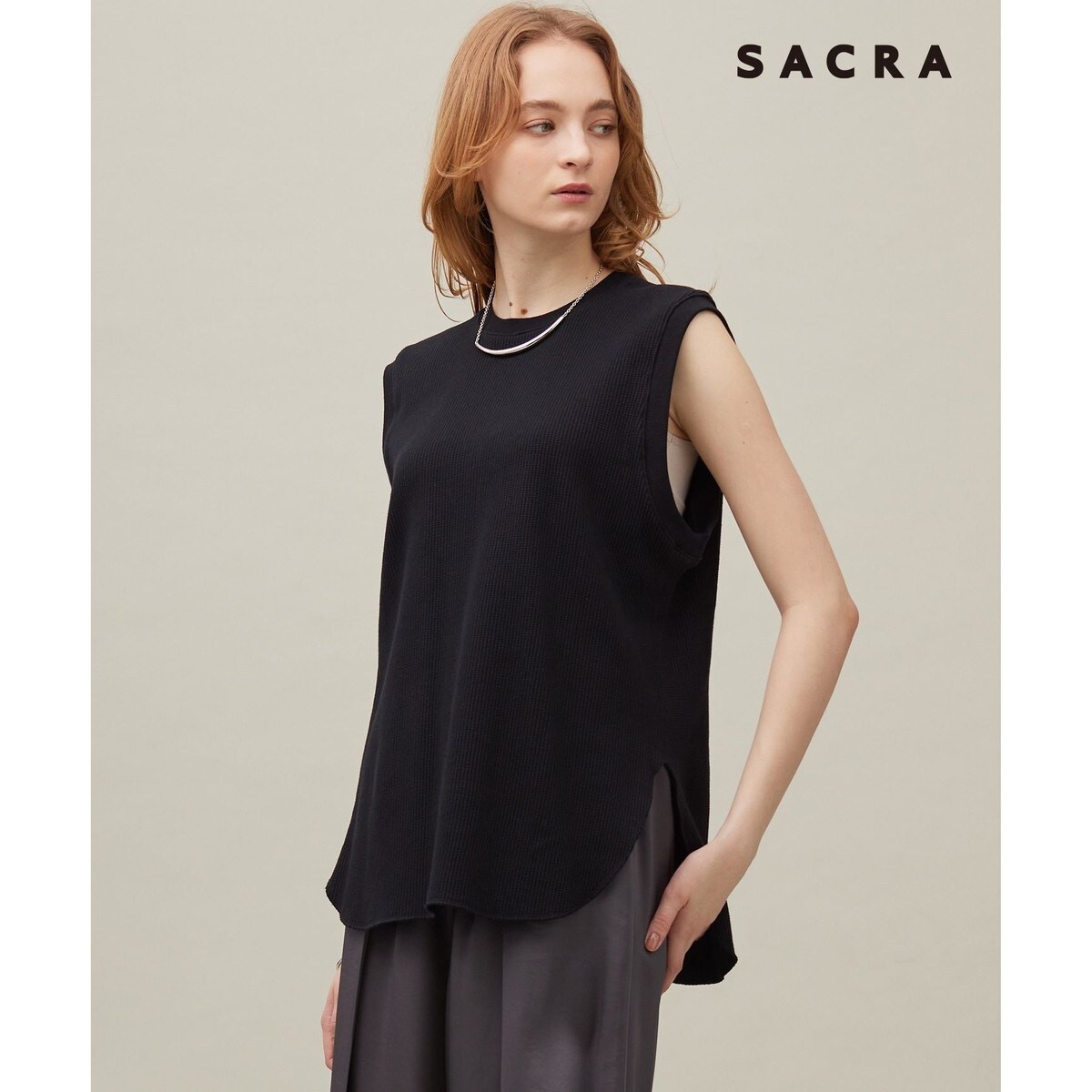 SACRA】フォールデッドライン ロゴカットソー | 23区(23KU