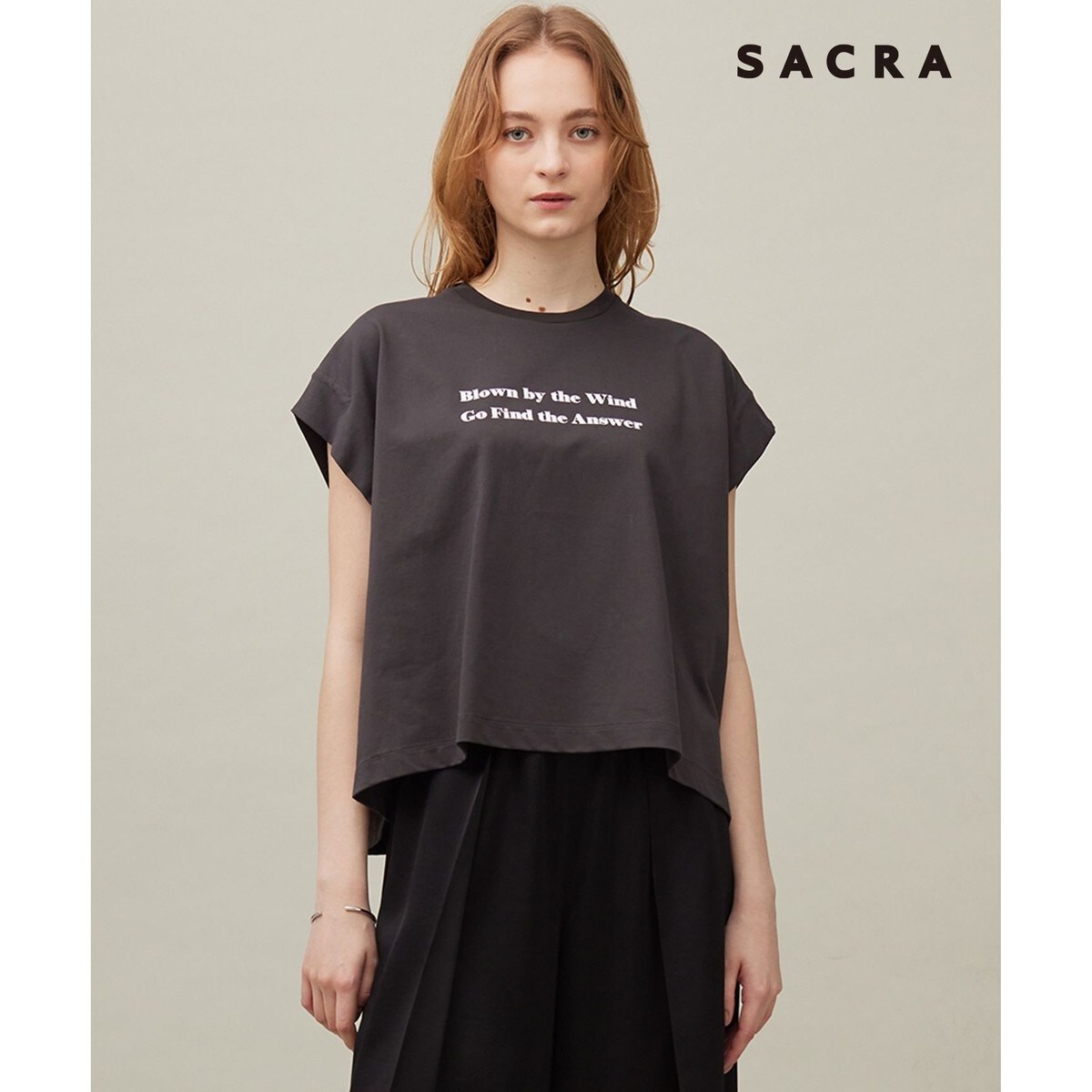 SACRA】フォールデッドライン ロゴカットソー | 23区(23KU