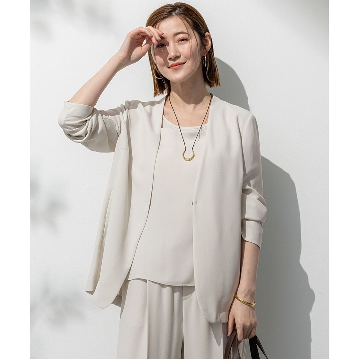 formformaフォルムフォルマノーカラージャケット7号 喪服】ノーカラーロングジャケット/ブラックフォーマル/七五三