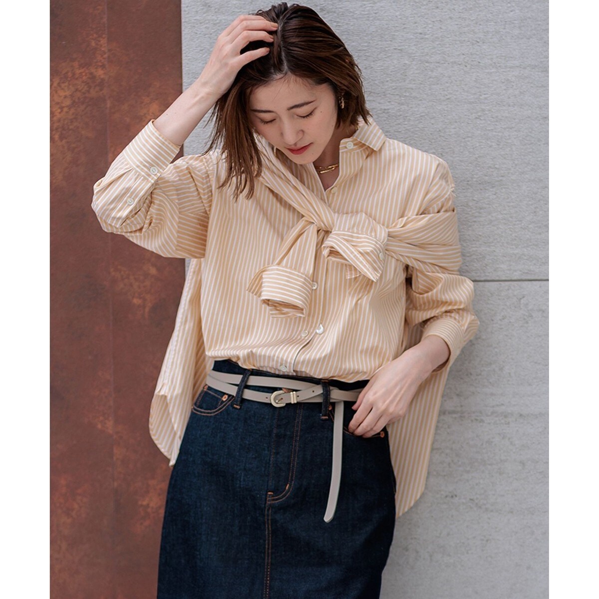 【CLASSY.2月号掲載/洗える】CANCLINI ベーシック シャツ