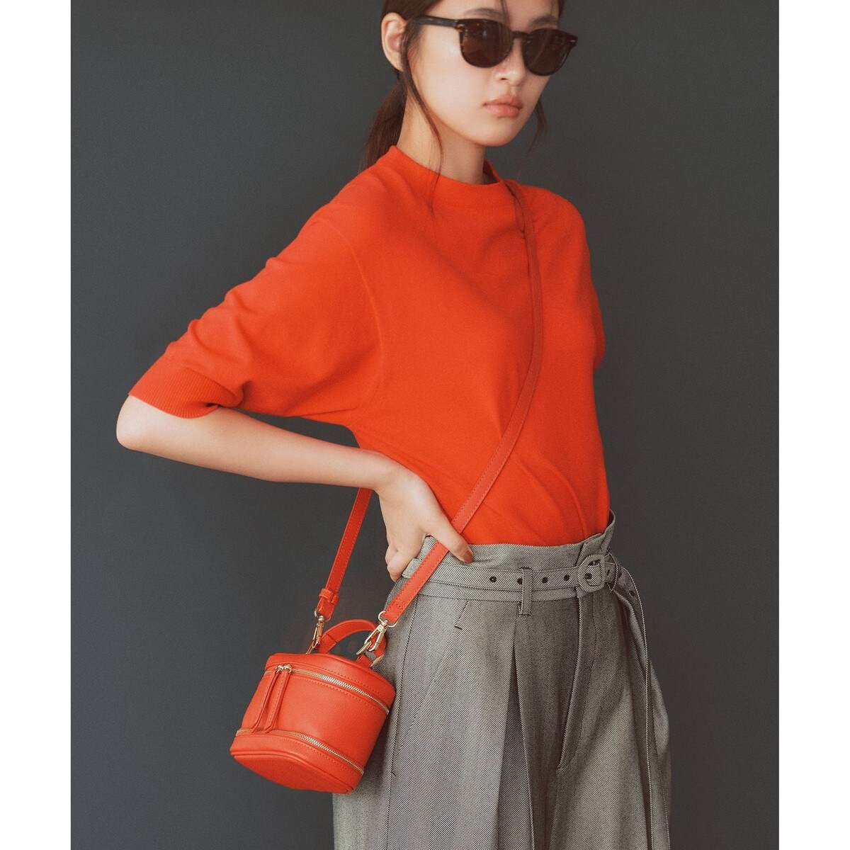 【洗える】ヴィスコースストレッチ 半袖 ニット