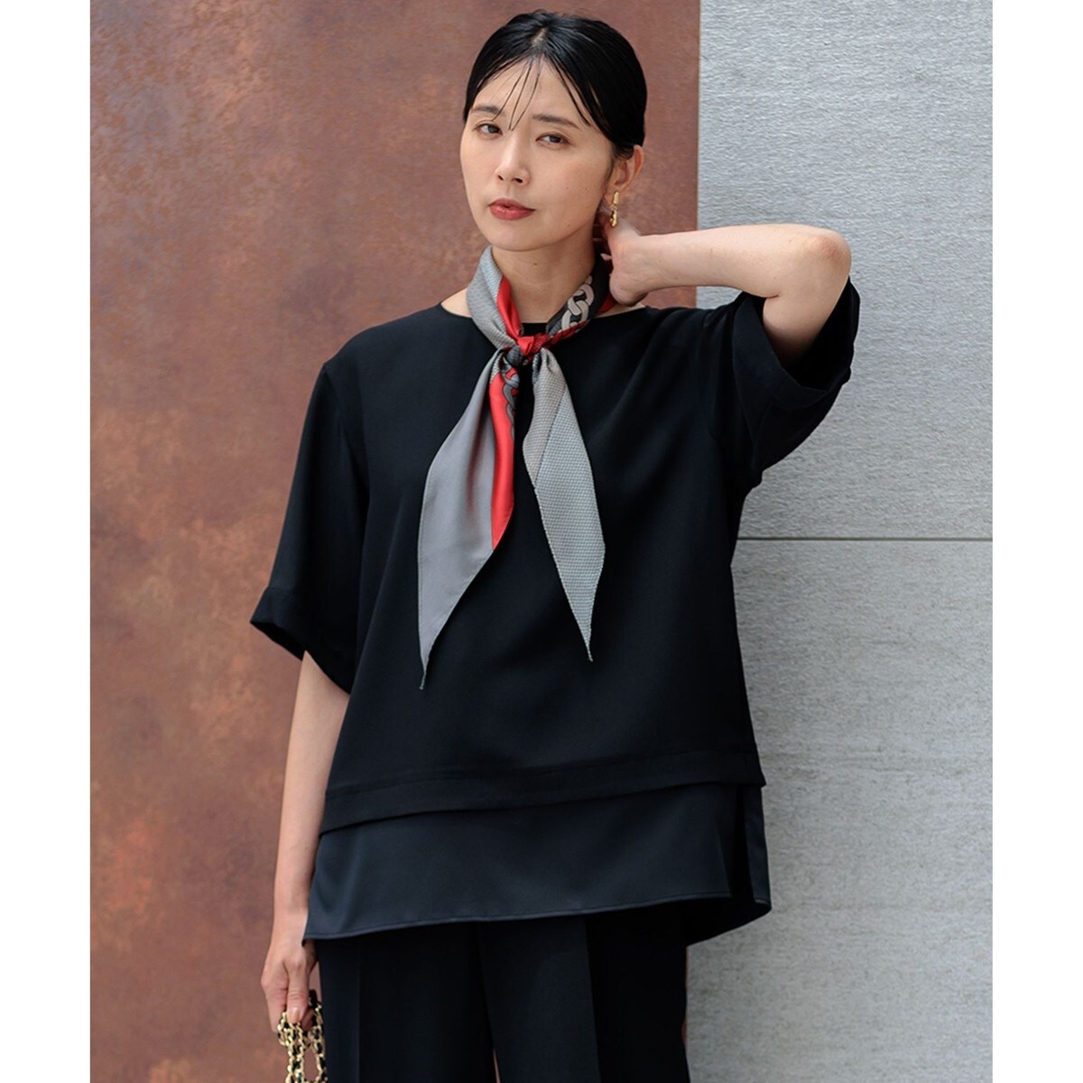 tシャツ 「洗える」ジョーゼットフリル  カットソー レディース 洗える】ジョーゼットフリル カットソー | 23区(23KU) | マルイ