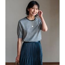 【洗える】サステナブルウール 半袖 ニット | 23区(23KU)