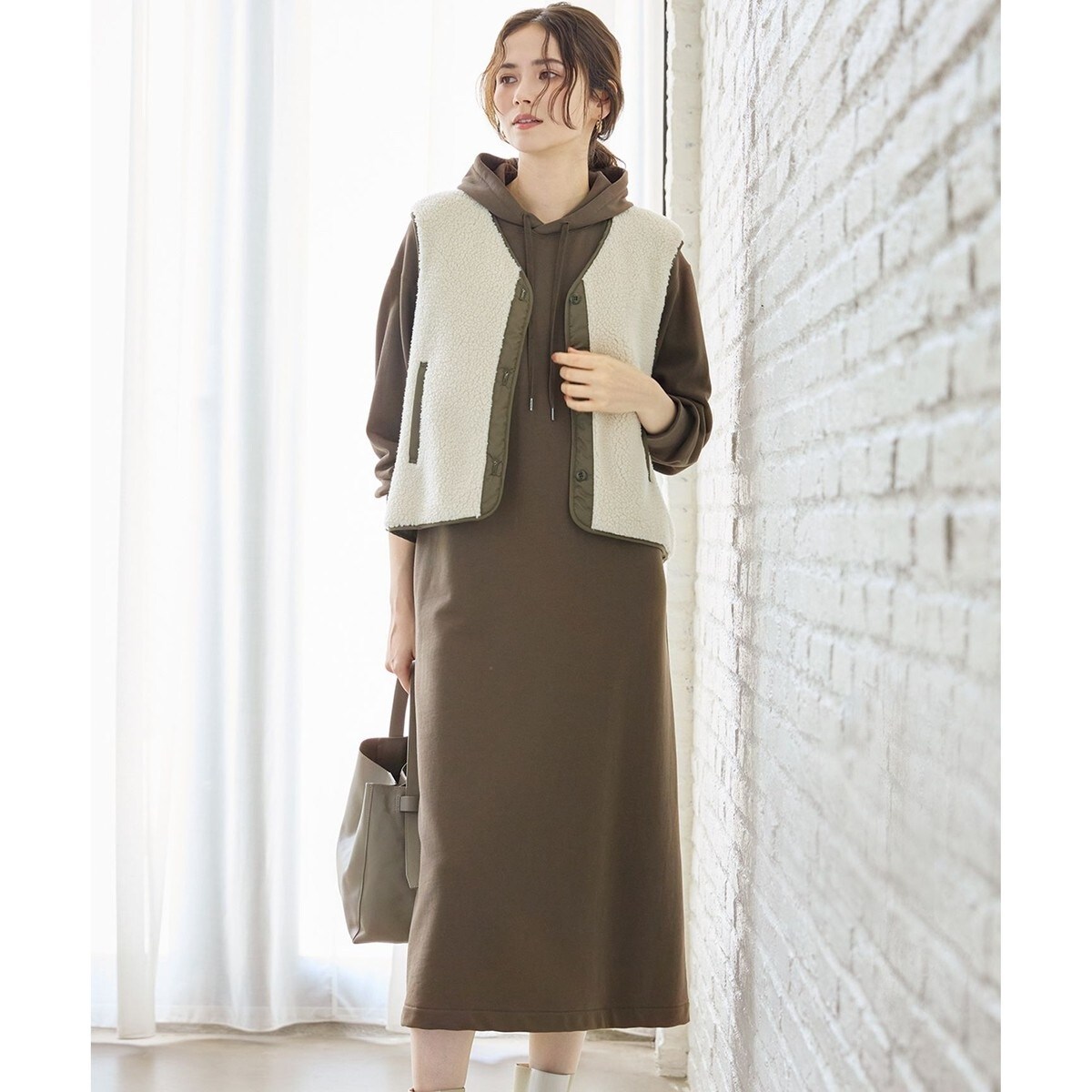 SLOW/一部店舗限定】ハイゲージテリー スウェット ワンピース