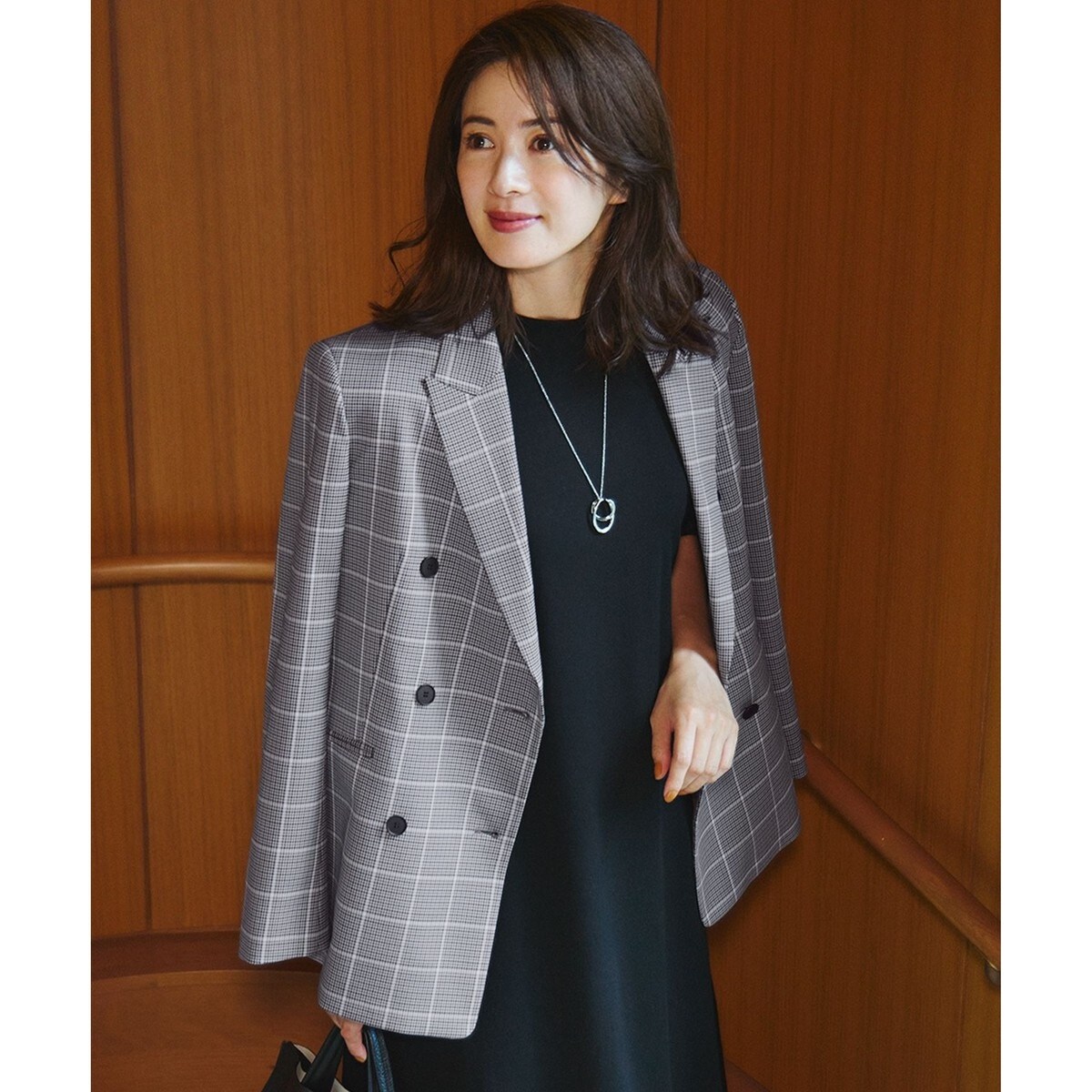 美品✨アルアバイル リオペルカラーチェックダブルジャケット 2 リオペルカラーチェックダブルジャケット | アルアバイル