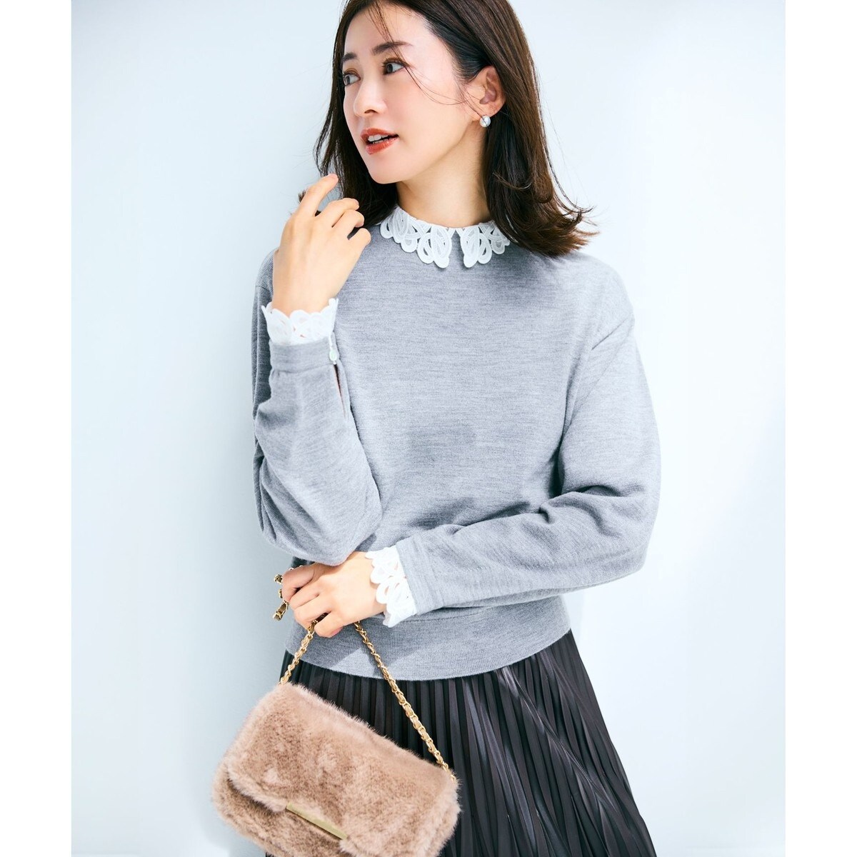 洗える】エンブロイダリーニット | 23区(23KU) | マルイウェブチャネル