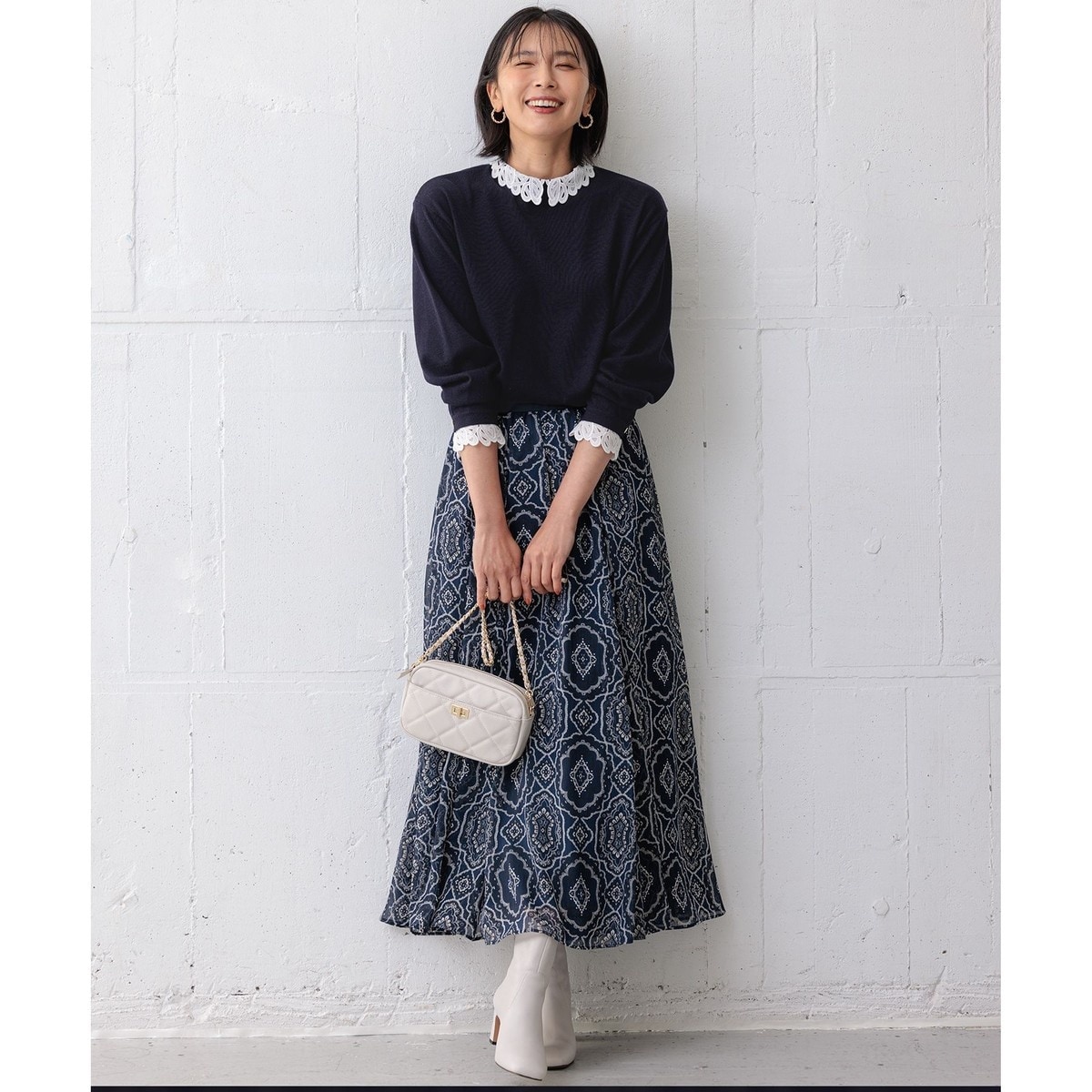 洗える】エンブロイダリーニット | 23区(23KU) | マルイウェブチャネル