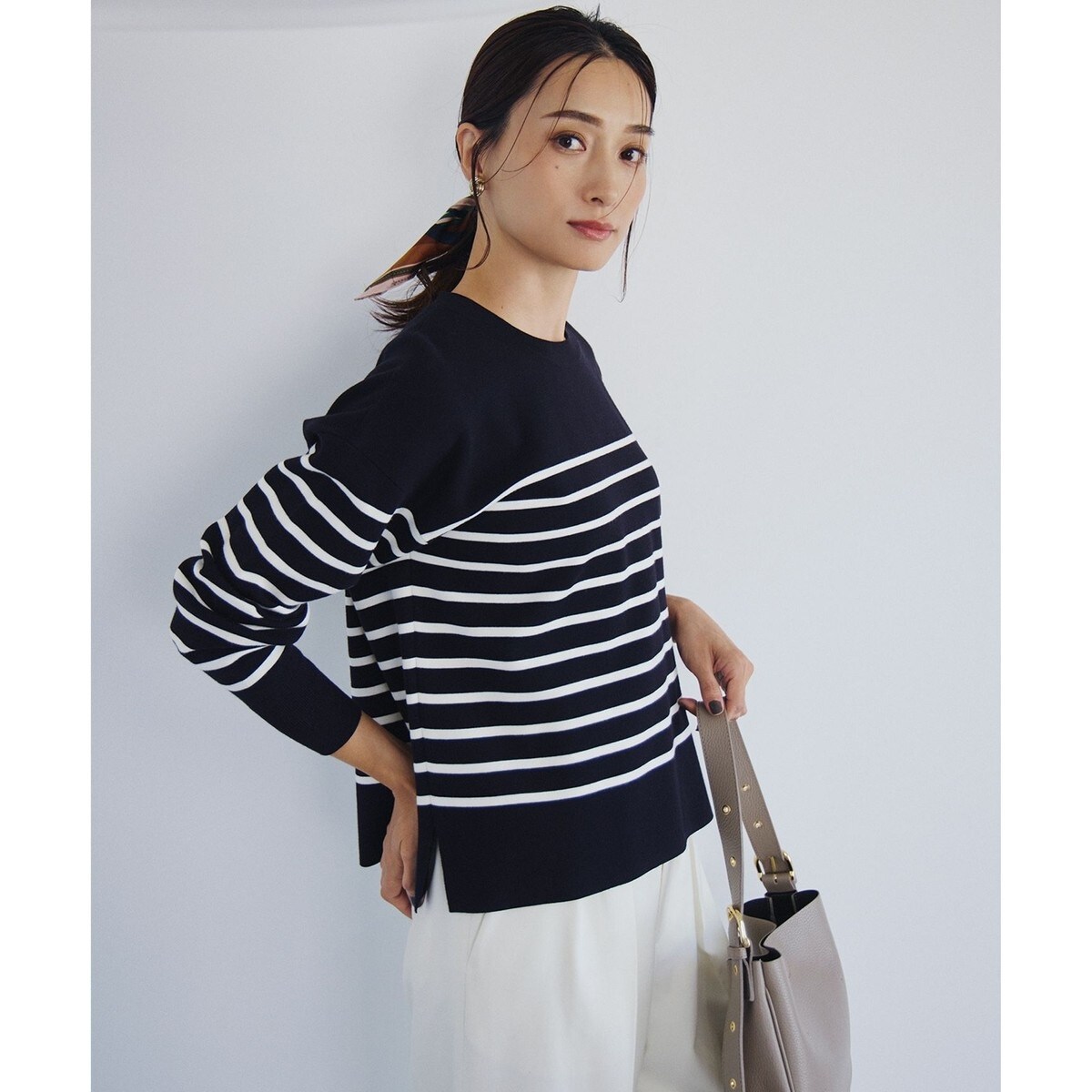 洗える】ヴィスコースストレッチ ミラノリブ ニット | 23区(23KU