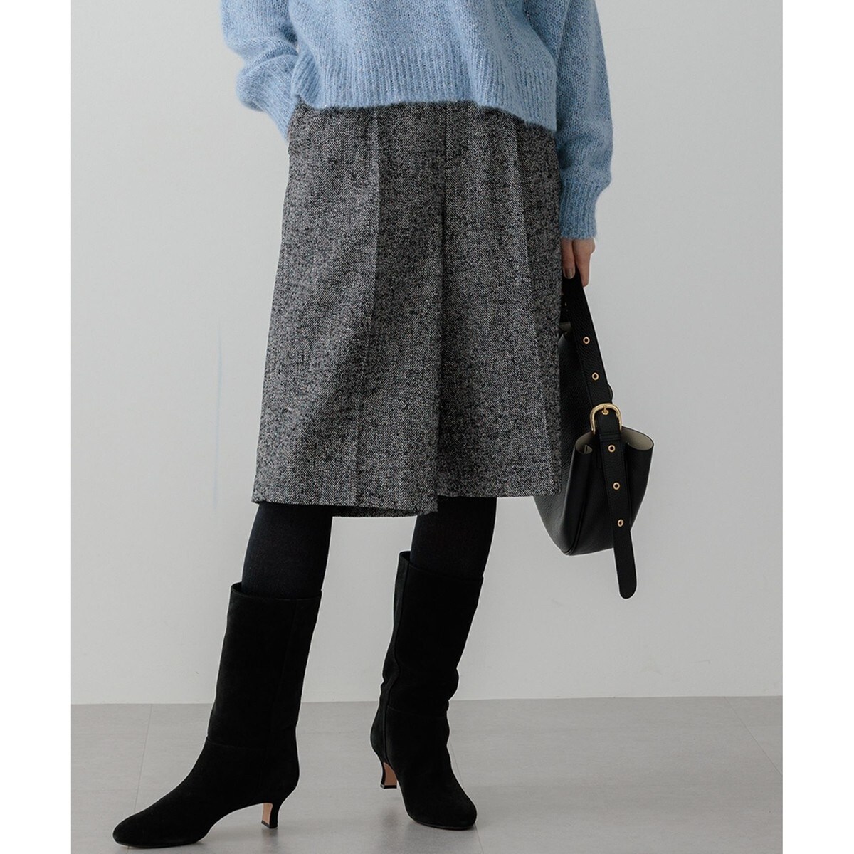 シルクネップヘリンボーン ガウチョ パンツ | 23区(23KU) | マルイ