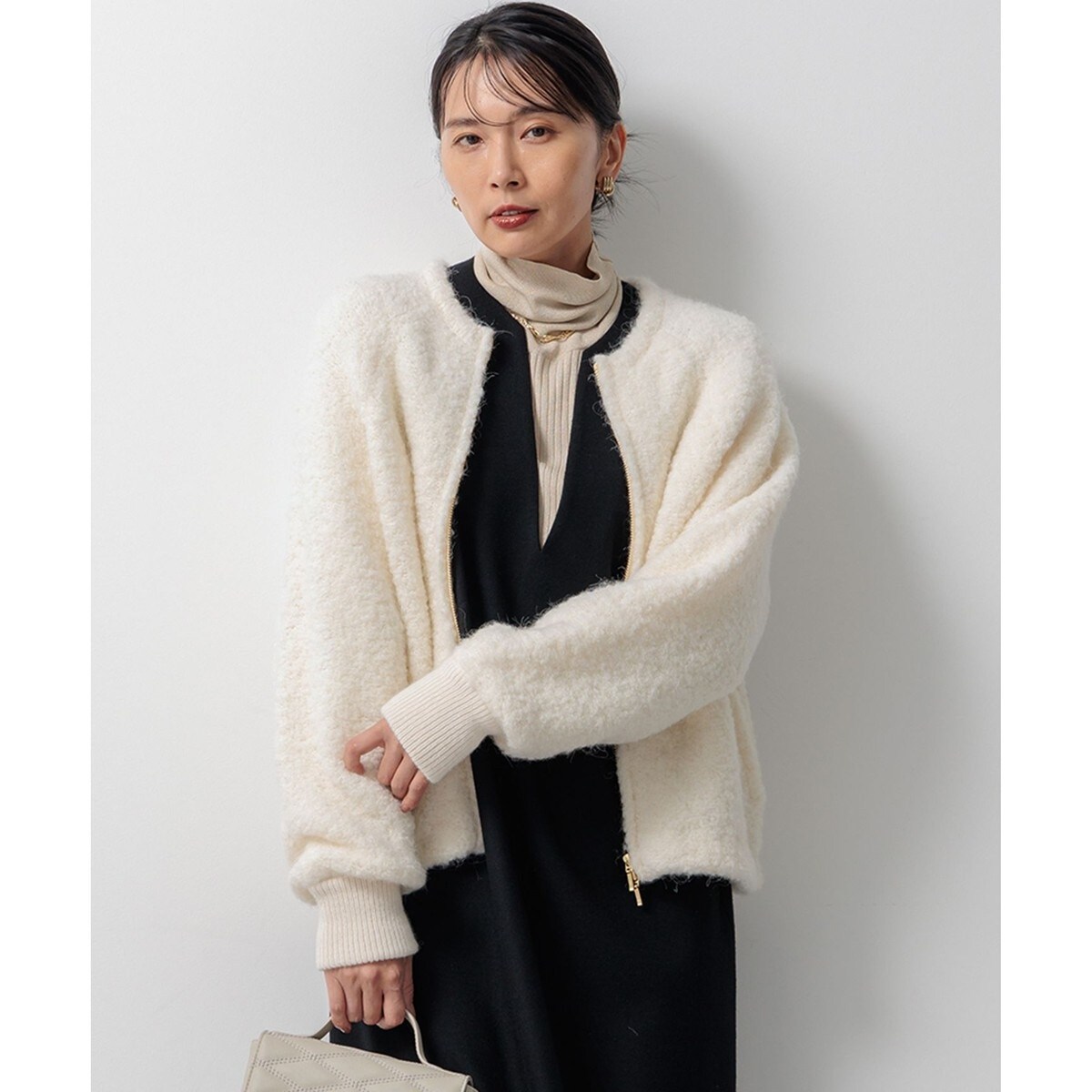 23区【洗える】ブークレニット ブルゾン size38 洗える】ブークレニット ブルゾン | 23区(23KU) | マルイウェブ