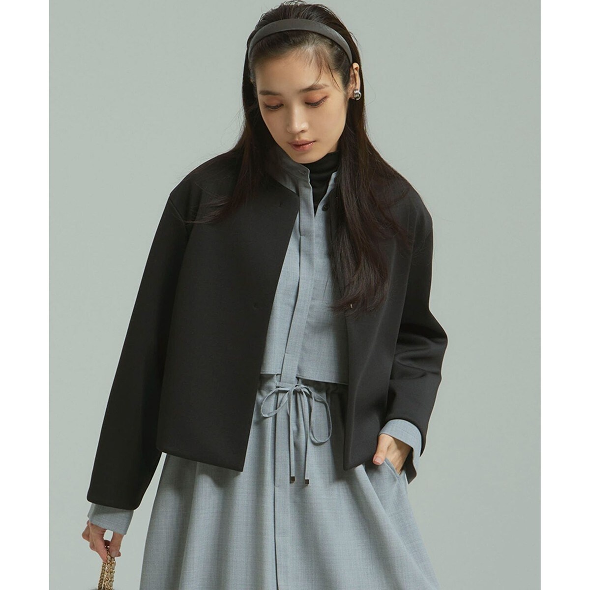 LOULOU WILLOUGHBY】チェーントリミングツィードジャケット