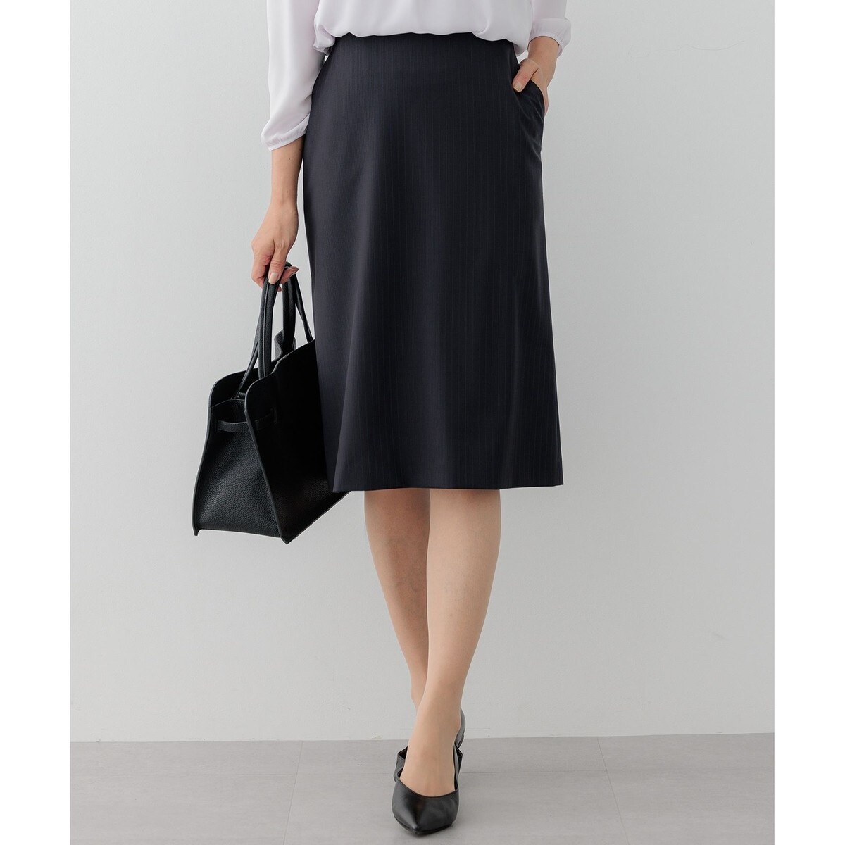 セットアップ対応】トリアセダブルジョーゼット スカート | 23区(23KU