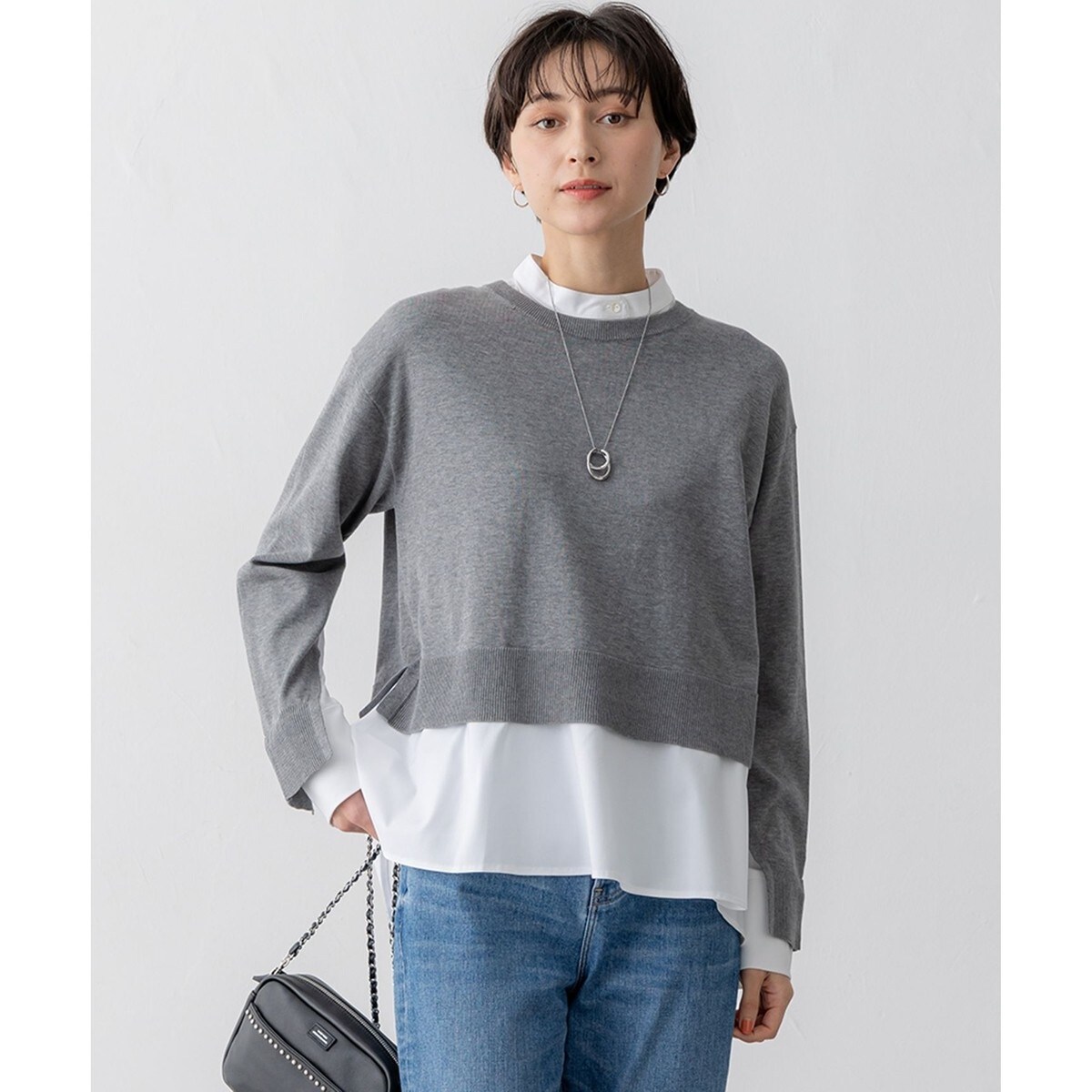 ニット セーター 「洗える/吊り干しOK」ヴィスコースストレッチ ノースリーブ ニット レディース 洗える/吊り干しOK】ヴィスコースストレッチ ノースリーブ