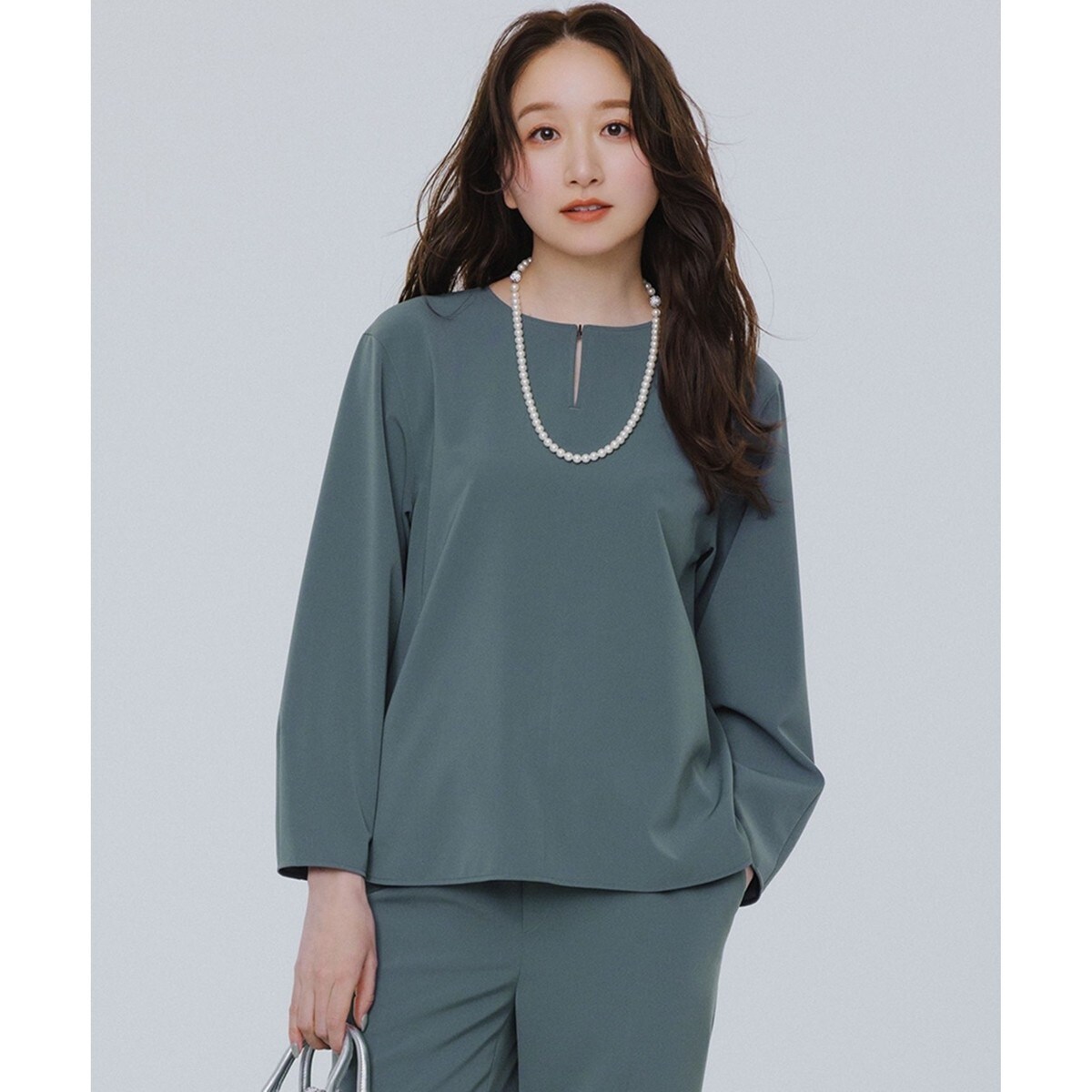 24SS 新品タグ　23区　LIBECOリネン ティアード チュニック ブラウス 23区 ブラウス シャツ 「洗える」LIBECOリネン ティアード