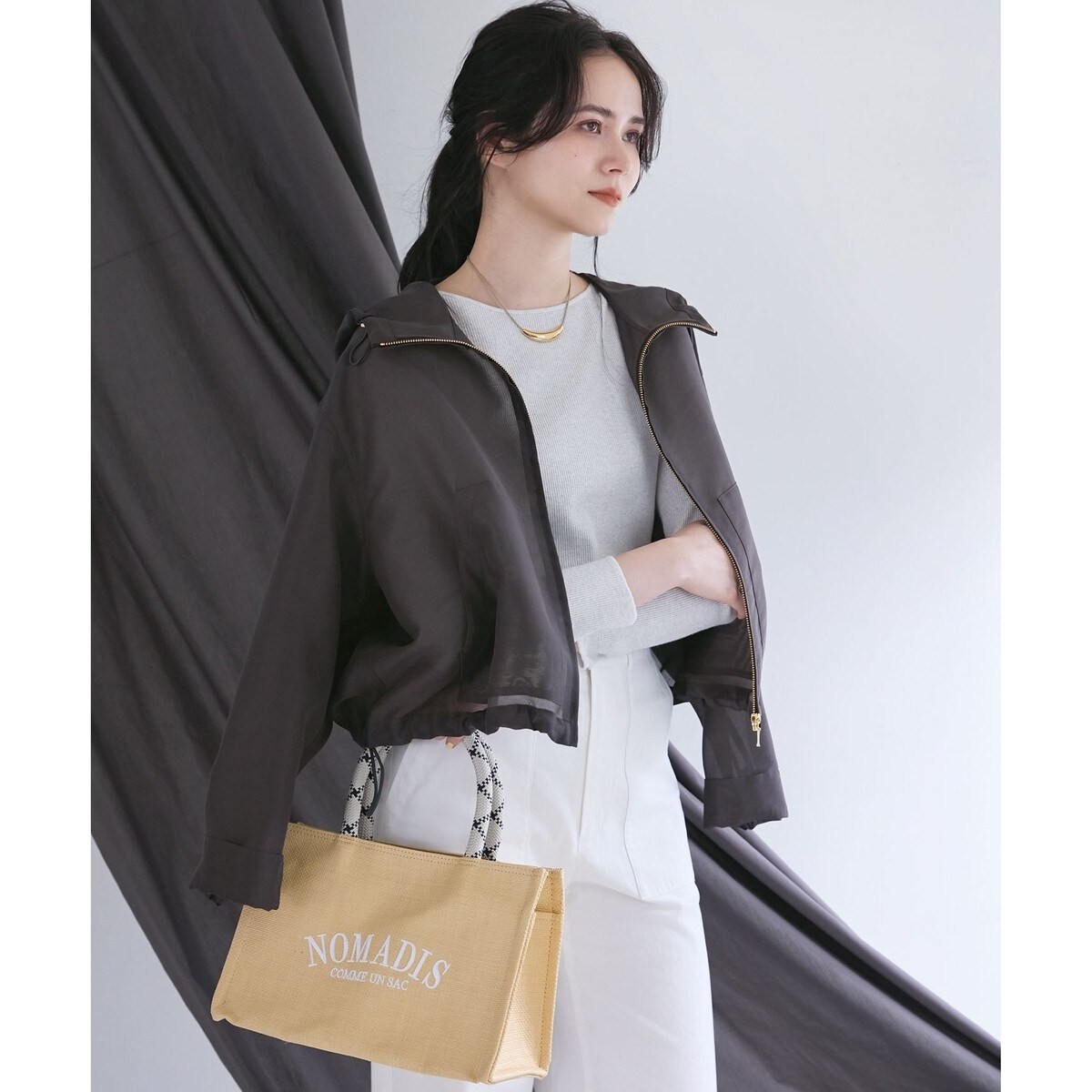 洗える】コットンエアー ギャザー ライトアウター | 23区(23KU