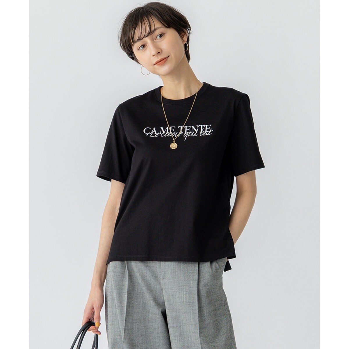 23区　ラメジャージTEE 23区 tシャツ 「洗える」ラメジャージ TEE レディース