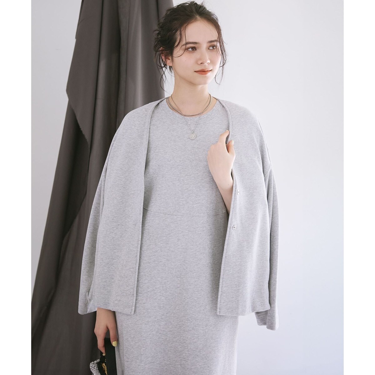 【美品】 23区　 洗える シルクリネンリリヤーンニット カーディガン 長袖 タグ付き未使用品】【洗える】シルクリネンリリヤーンニット