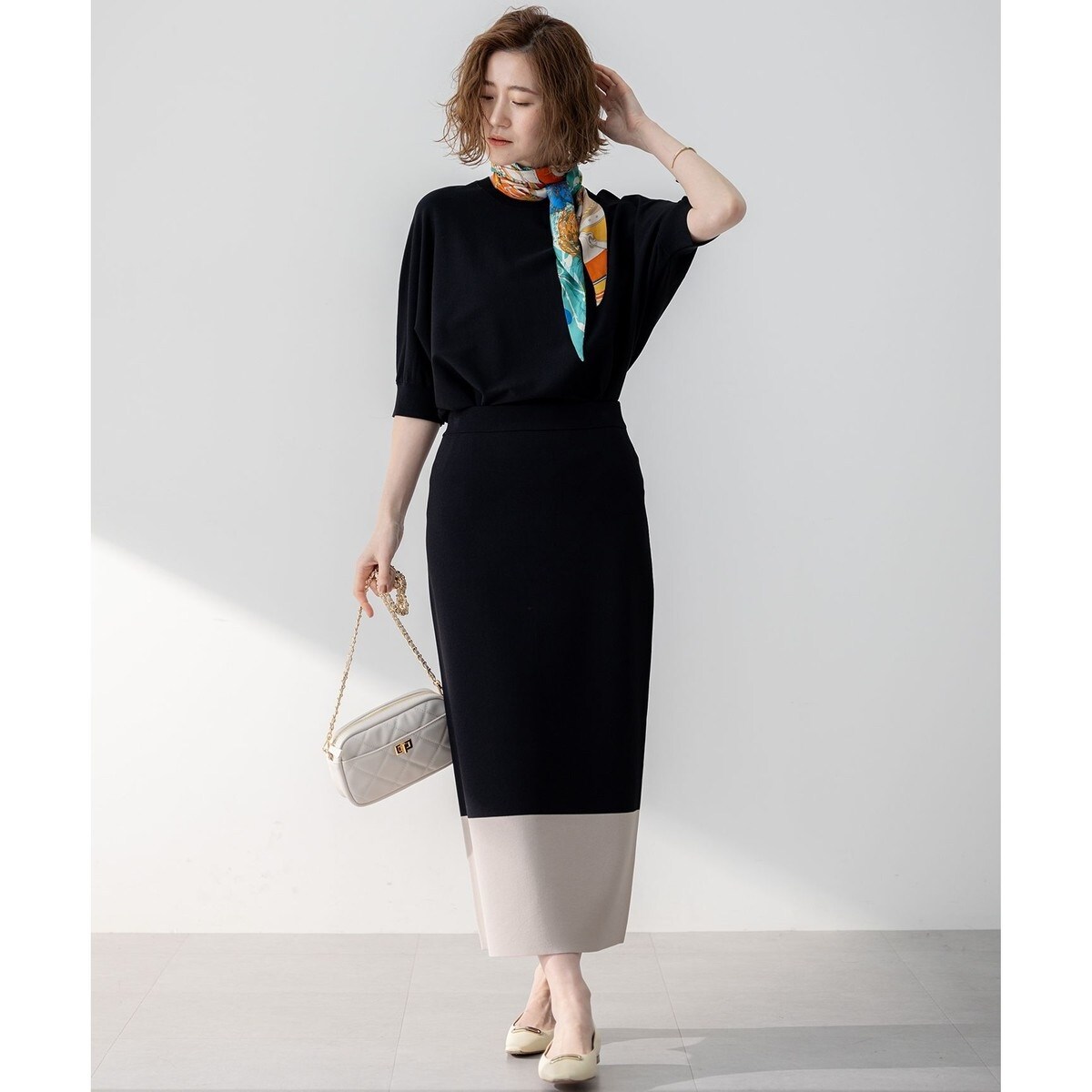 洗える】レーヨンポリエステルストレッチ ドルマン ニット | 23区(23KU