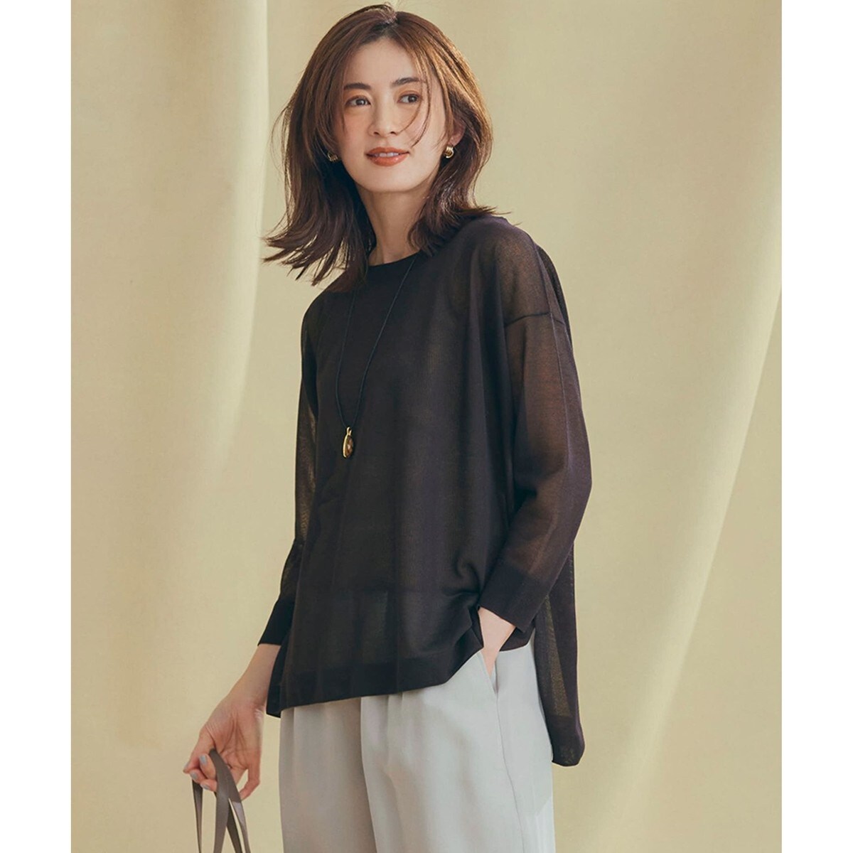 ご好評につきカラー追加/洗える】クロスコンビ パフスリーブ