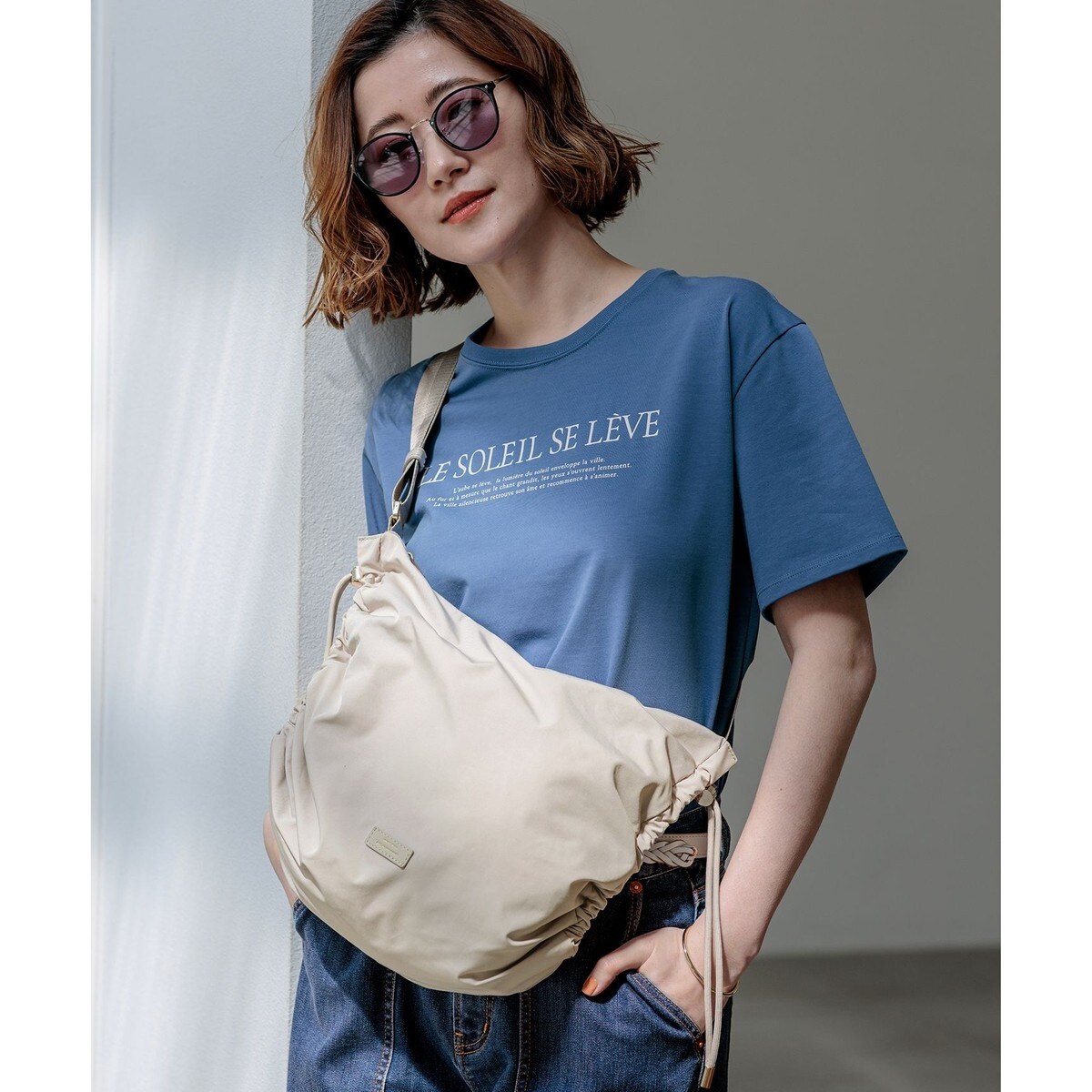 CanCam掲載/WEB&一部店舗限定カラーあり】ドローストリング ショルダー