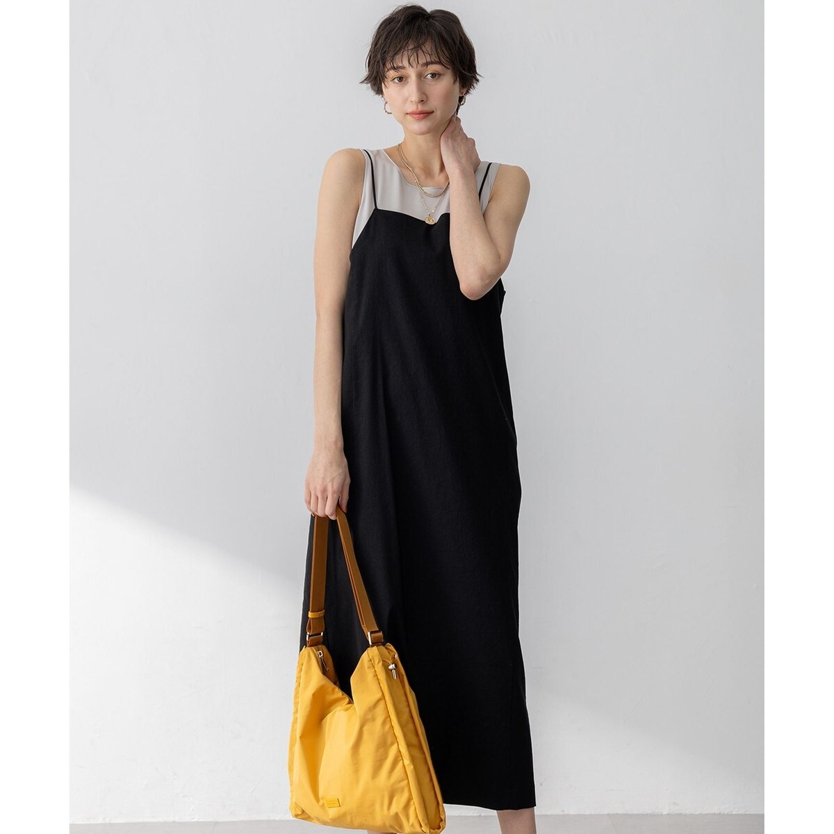 接触冷感性】フィブリルツイル キャミソールフレアワンピース | 23区