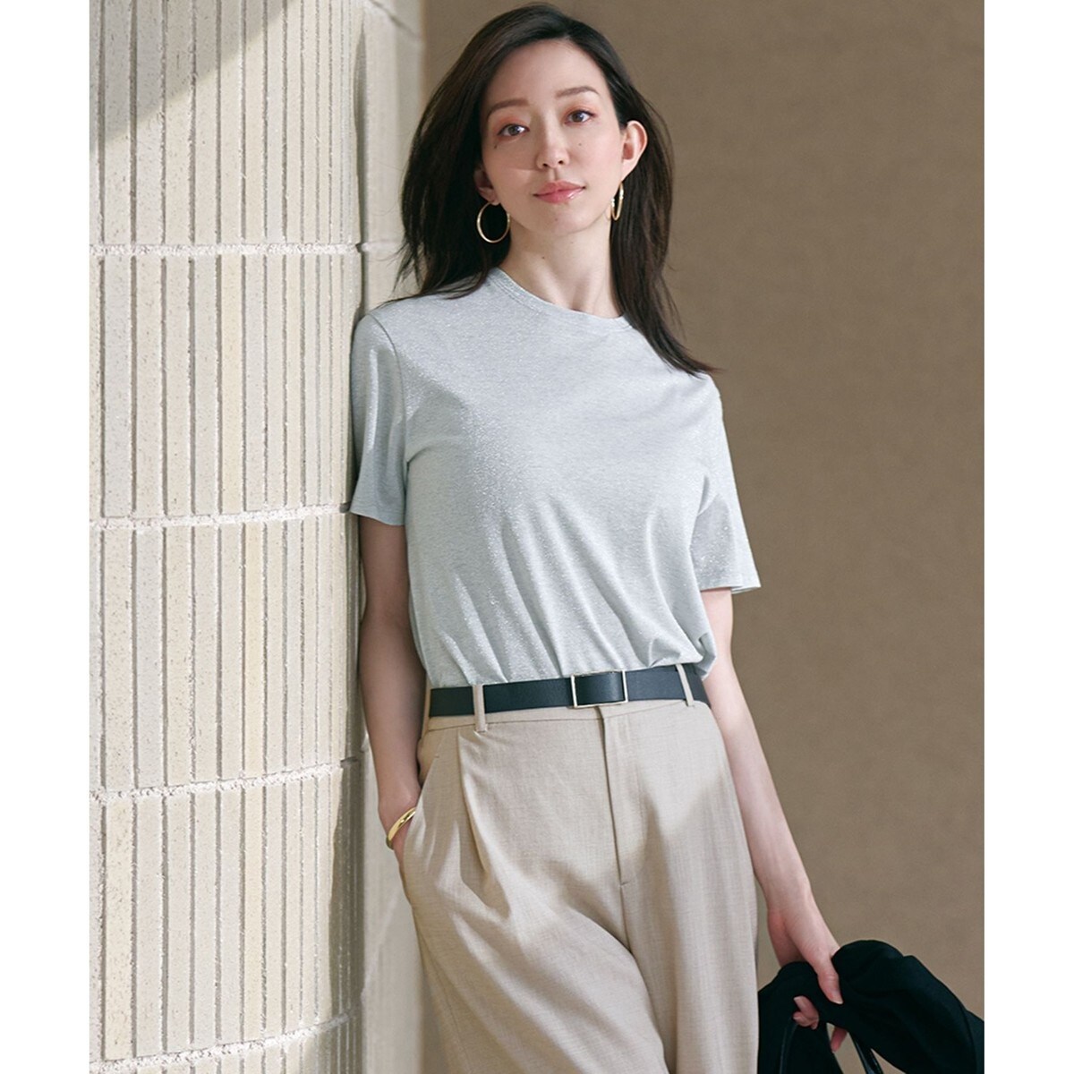 【洗える】ラメジャージ TEE 洗える】ラメジャージ TEE | 23区(23KU) | マルイウェブチャネル