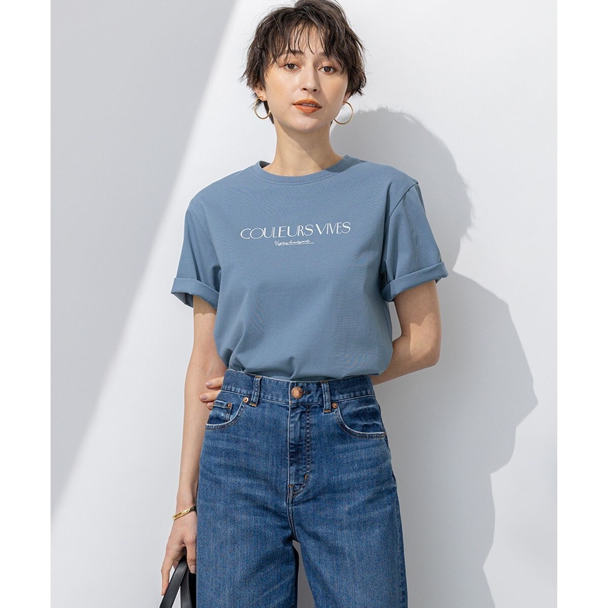 GLOW6月号掲載/洗える】スビンギザコットン クロップド Tシャツ