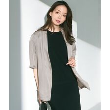 【接触冷感性/洗える】フィブリルツイル ハーフスリーブ ジャケット