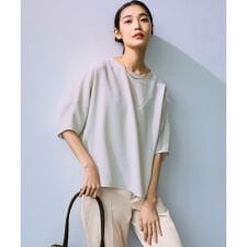 23区(23KU)の【吸水速乾/UVカット/接触冷感】ストレッチジョーゼット ランタンスリーブ カットソー