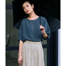 23区(23KU)の【吸水速乾/UVカット/接触冷感】ストレッチジョーゼット ランタンスリーブ カットソー