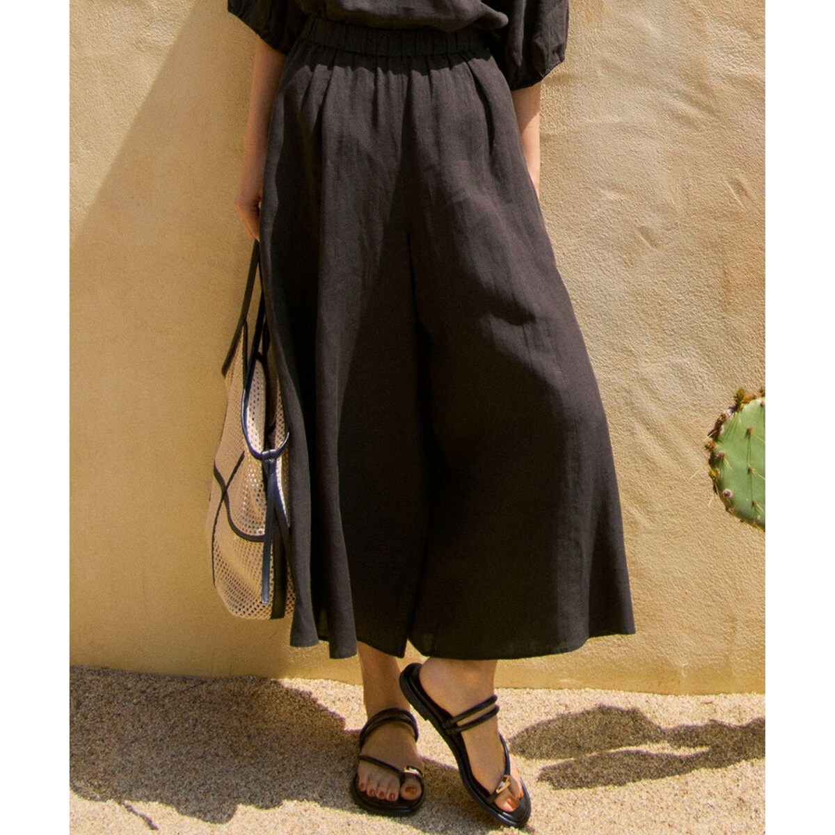 シルクネップヘリンボーン ガウチョ パンツ | 23区(23KU) | マルイ