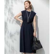 【吸水速乾/UVカット/接触冷感/洗える】ストレッチジョーゼット ワンピース