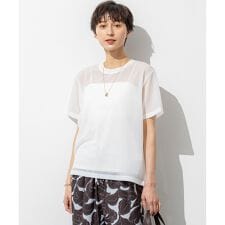 【SLOW/一部店舗限定】シースルートリコット シアー Tシャツ