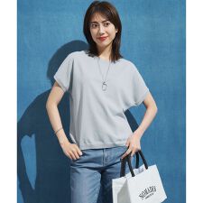 【洗える】レーヨンポリエステルストレッチ プルオーバー ラメニット